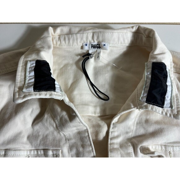 Maeve Anthropologie Jumpsuit Womens XL 12/14 White Belted Waist Collar Button Up - Picture 6 of 11